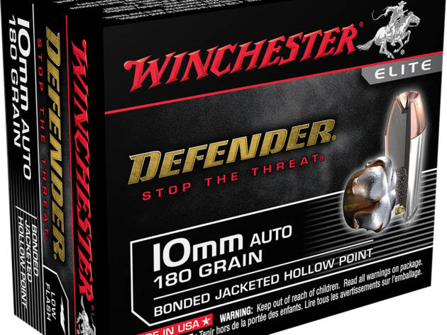 Winchester Ammo S10MMPDB Defender  10mmAuto 180gr Bonded Jacket Hollow Point 20 Per Box/10 Case