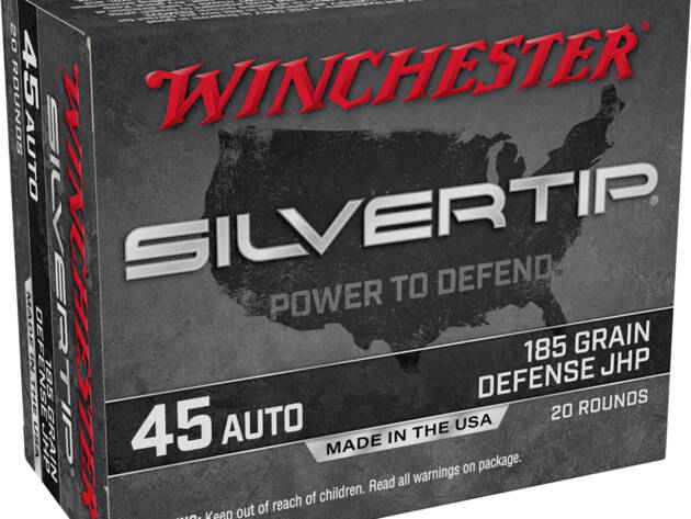 Winchester Ammo W45AST Silvertip  45ACP 185gr Silvertip Jacket Hollow Point 20 Per Box/10 Case