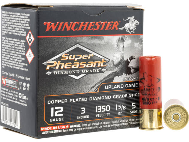 Winchester Ammo SPDG1235 Super Pheasant Diamond Grade 12Gauge 3" 1 5/8oz 5Shot 25 Per Box/10 Case