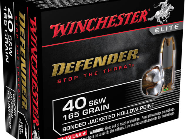 Winchester Ammo S40SWPDB Defender  40S&W 165gr Bonded Jacket Hollow Point 20 Per Box/10 Case