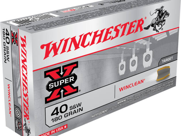 Winchester Ammo WC402 Super X  40S&W 180gr Winclean Brass Enclosed Base 50 Per Box/10 Case