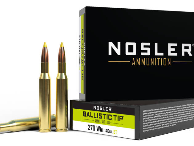 Nosler 40055 Ballistic Tip  270Win 140gr Spitzer Ballistic Tip 20 Per Box/10 Case