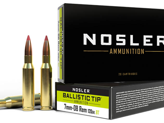 Nosler 40060 Ballistic Tip  7mm-08Rem 120gr Spitzer Ballistic Tip 20 Per Box/10 Case
