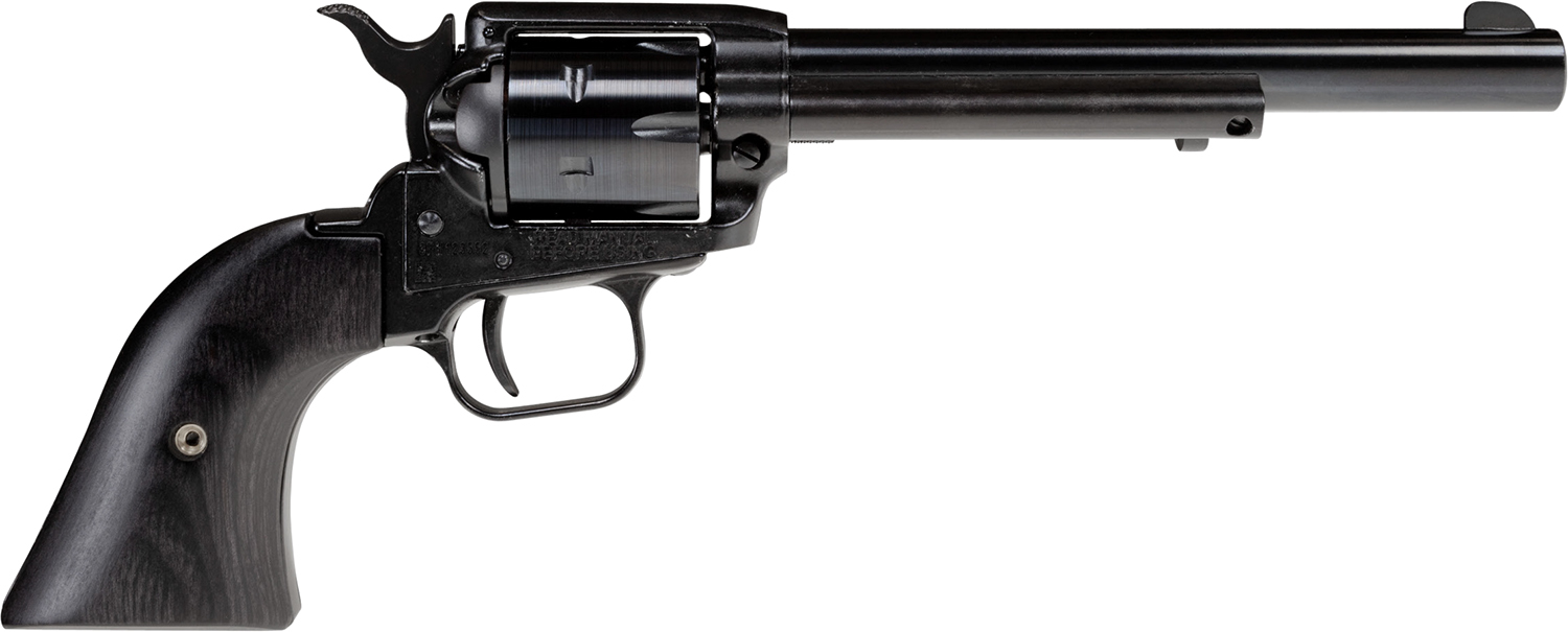 Heritage Mfg RR22B4BBK Rough Rider 22 LR 6 Shot 4.75" Black Oxide Barrel, Cylinder & Frame, Black Laminate Wood Grips