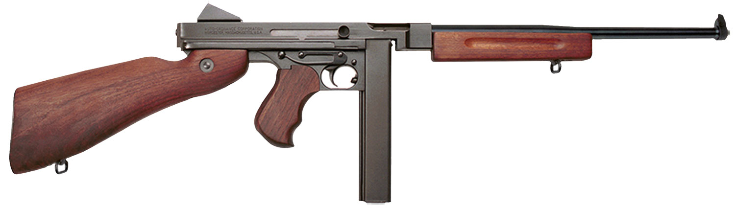 Thompson TM1C M1 Carbine Lightweight Carbine 45 ACP Caliber with 16.50" Barrel, 30+1 Capacity (Stick), Black Hard Coat Anodized Metal Finish, American Walnut Stock Wood Grip Right Hand