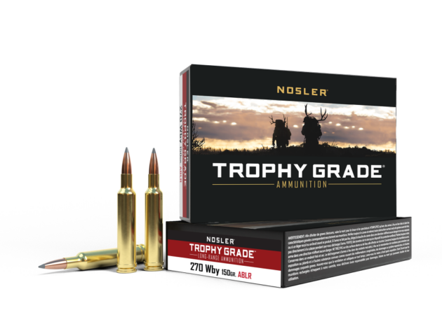 Nosler Trophy Grade Long Range Rifle Ammunition 270 WBY 150gr ABLR 20/Box