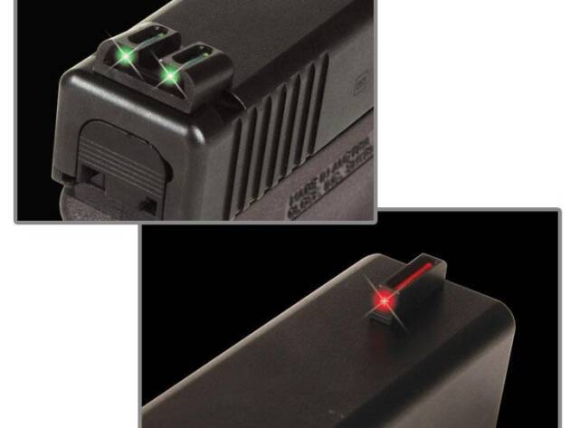 Truglo Fiber Optic Sights Fit Sig #6 Front/#8 Rear - Front Red/Rear Green