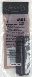 WEAVER BASE SIDE MOUNT #1 - BLACK