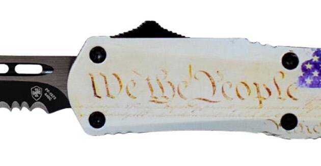 Templar Knife Small We The People Tanto Serrated Black