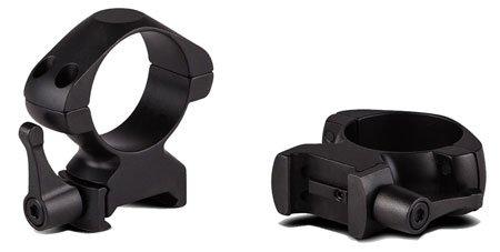 Konus 7409 Steel Rings  Matte Black 30mm Quick Release High 0 MOA