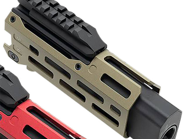 Strike Industries CEVOHG6FDE Strike  6" M-Lok Flat Dark Earth Aluminum with Faux Suppressor for CZ Scorpion EVO (7.72" Barrel Length)