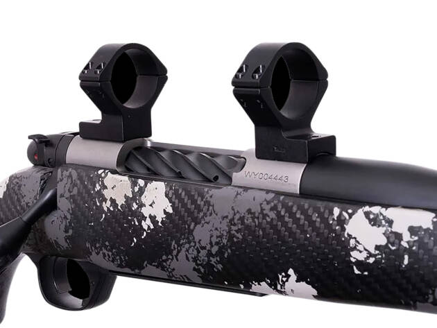 Weatherby W740705 Scope Mount/Ring Combo  Matte Black Alloy 30mm Tube Weatherby Mark V Medium Rings Magnum 9-Lug Action