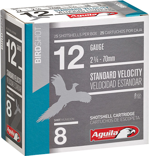 AGUILA SHOTSHELL 12GA 2.75" - 1-1/8OZ #8 250RD CASE LOT