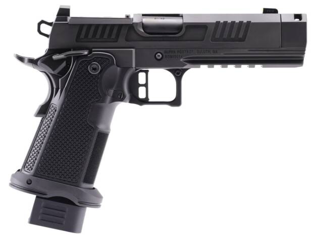 Alpha Foxtrot AF1911-Romulus MOS Adapter Handgun 9mm Luger 17(1) & 20rd(1) Magazines 4.25" Comp Threaded Barrel DLC Black