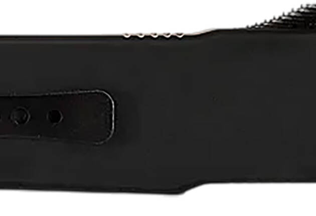 Templar Knife XMCABK121 Excalibur Money Clip 1.90" OTF Dagger Plain Black Oxide Stonewashed Powder Coated D2 Steel Blade, 3.38" Black Anodized Aluminum Handle