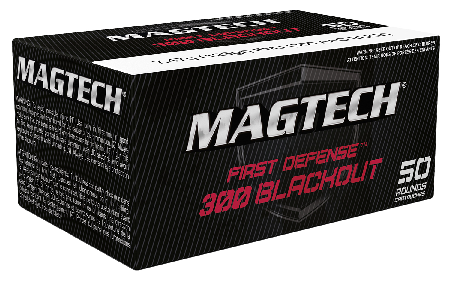 Magtech 300BLKB Tactical/Training 300Blackout 123gr Full Metal Jacket 50 Per Box/20 Case