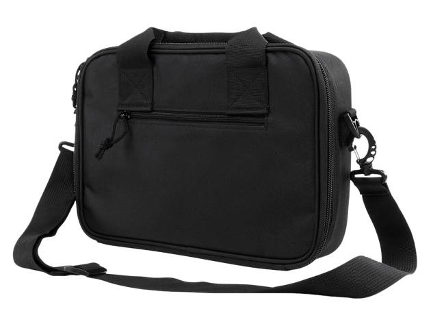 NcStar CPDX2971B VISM Double Pistol Range Bag w/ Mag Pouches Loop Fasteners Zippers Padding & Black Finish