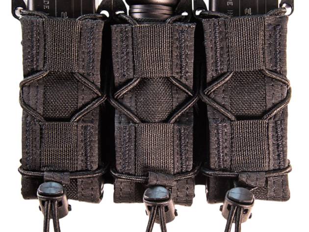 High Speed Gear 13PT13BK TACO Mag Pouch Triple Black Nylon Belt Compatible w/ Pistol