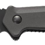 CRKT K500GKP Helical 3.52" Folding Tanto Plain Black Oxide D2 Steel Blade/ Black Aluminum Handle Includes Pocket Clip