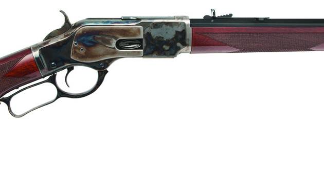 Cimarron CA204 1873 Short Deluxe Full Size 45 Colt (LC) 10+1, 20" Blued Octagon Steel Barrel, Color Case Hardened Steel Receiver, Walnut Fixed Pistol Grip Stock, Right Hand
