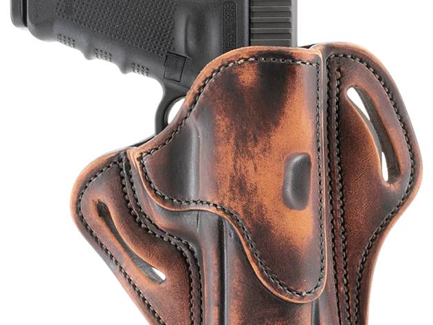 1791 Gunleather ORBH24SVTGR BH2.4S Optic Ready Size 2.4S Vintage Leather Belt Slide Fits H&K VP9SK/FN 509 Right Hand