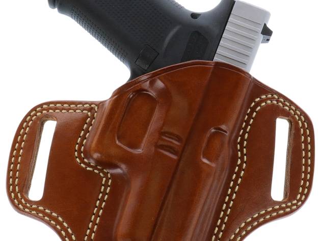 Galco CM270 Combat Master  OWB Tan Leather Belt Slide Fits Browning Hi-Power/Springfield SA-35/Girsan MC P35/Match Right Hand