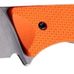 Hogue 35860 Extrak 3.30" Fixed Clip Point Plain Stone Tumbled CPM M4 Tool Steel Blade, Blaze Orange Textured G10 Scales Handle