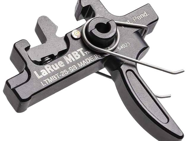 Larue Tactical LTMBT2SSB MBT-2S  Black Two-Stage Straight Fits AR10/AR15