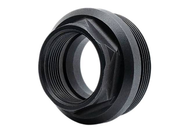 Armaspec ARM891-BLK HUB Thread Adapter Fits 1 3/8"x24 External 0.9x24 Internal Stainless Steel Black