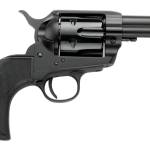 Pietta PFI9ALLOYAS312CB Alloy 9mm Luger 6 Shot 3.50" Matte Black Alloy Steel Barrel & Frame, Black Checkered Grip