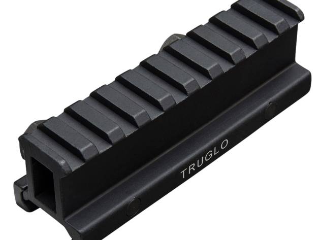 TruGlo TG8990B Picatinny Riser Mount  Matte Black Anodized