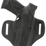 Galco CM224B Combat Master OWB Black Leather Belt Slide Compatible w/Ruger Security-9/Glock 17/Glock 22 Gen2-5 Belt 1.75" Wide Right Hand