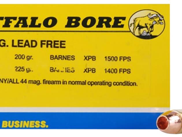 Buffalo Bore Ammunition 4L20 Buffalo-Barnes Strictly Business 44Rem Mag 225gr Barnes VOR-TX XPB Lead Free 20 Per Box/12 Case