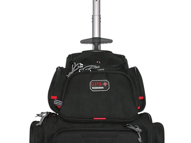 GPS Bags 1711ROBP Handgunner Rolling Backpack Black 600D Polyester Holds 4 Handguns