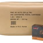 PMC AMMO 45 ACP 230GR FMJ-RN - 250RD BATTLE PACK 3BP/CS