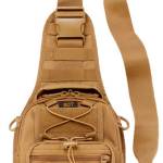 BULLDOG BDT X-SMALL SLING BAG` - W/MOLLE WEBBING TAN