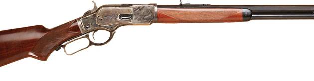 CIMARRON 1873 DELUXE 44-40WIN - 20" OCT. CC/BLUED PISTOL GRIP