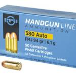 PPU 380ACP FMJ 94GR 50/1000