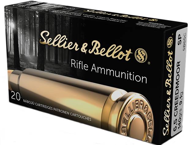 Sellier & Bellot SB65C Rifle  6.5Creedmoor 140gr Soft Point 20 Per Box/25 Case