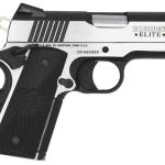 Colt Mfg O7080CE Combat Elite Commander Compact Frame .45 ACP 8+1, 3" Stainless Steel Barrel, Two-Tone Serrated Stainless Steel Slide & Frame w/Beavertail, Black Scalloped G10 Grip, Ambidextrous