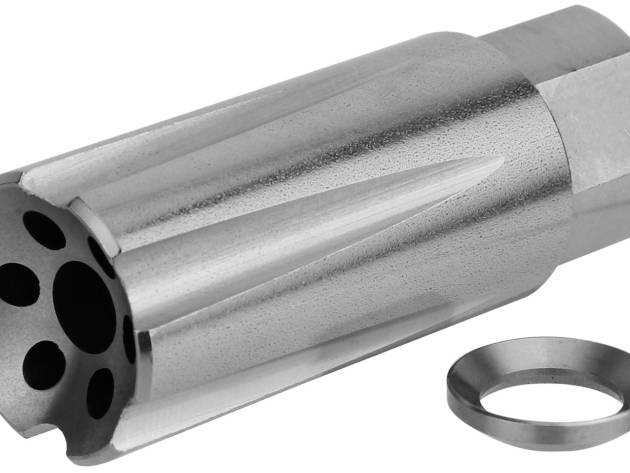 TacFire MZ1020SS Linear Compensator Stainless Steel with 1/2"-28 tpi Threads, 2.05" OAL & 0.87" Diameter for 5.56x45mm NATO AR-15