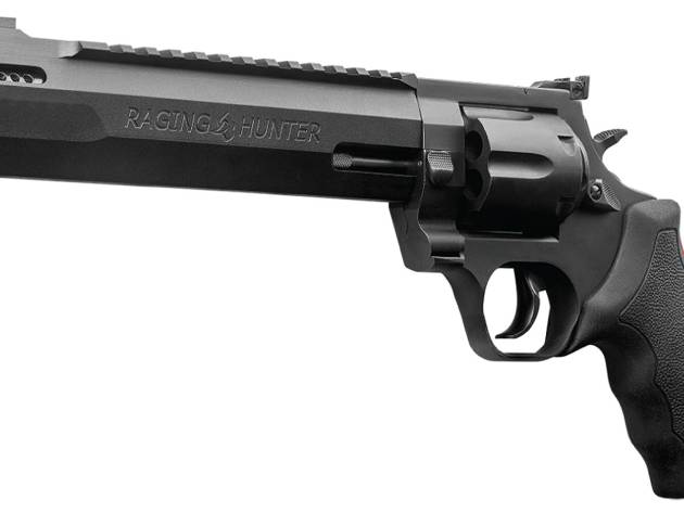 Taurus 2440081RH-DLX Raging Hunter  44 Rem Mag 5rd 8.37" Matte Black Oxide Cylinder Matte Black Aluminum Black Rubber with Integrated Red Cushion Insert  Grip Includes Case