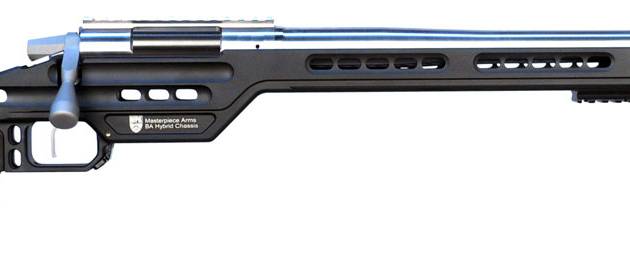 MasterPiece Arms 6CMPMRRHBLKPBA PMR  6mm Creedmoor 10+1 24" Stainless Steel Polished Black Aluminum Black V-Bedded BA Hybrid Chassis Stock Right Hand