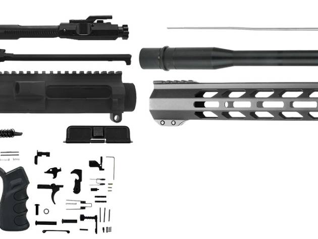 TacFire SSRK308LPK18BN AR Build Kit  Sports South Exclusive 308 Win AR-10 Black Nitride 5/8"x24
