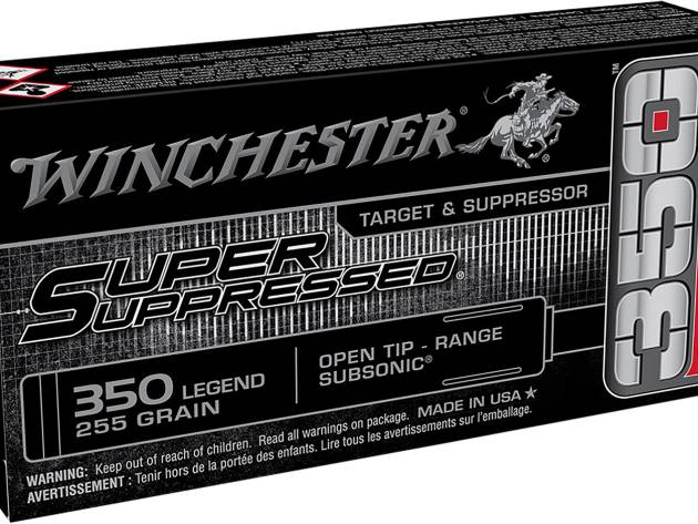 Winchester Ammo SUP350 Super Suppressed  350Legend 255gr Open Tip Range 20 Per Box/10 Case