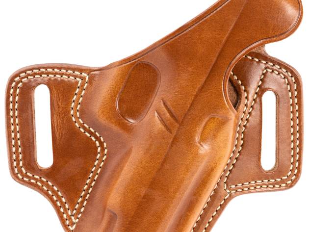 Galco FL834 Fletch  OWB Tan Leather Belt Slide Compatible w/ Glock 48/48 MOS/S&W M&P Shield EZ Belt Up to 1.75" Wide Right Hand