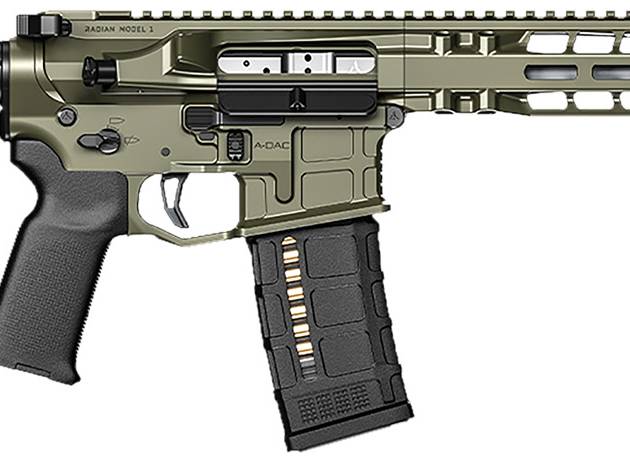 Radian Weapons R0515 Model 1 Pistol 223 Wylde 30+1 10.50", OD Green Billet Rec/M-Lok Handguard, Smooth Buffer Tube (No Brace), Magpul Grip, Ambi Controls, Dead Air QD Flash Hider, Adj. Triggers
