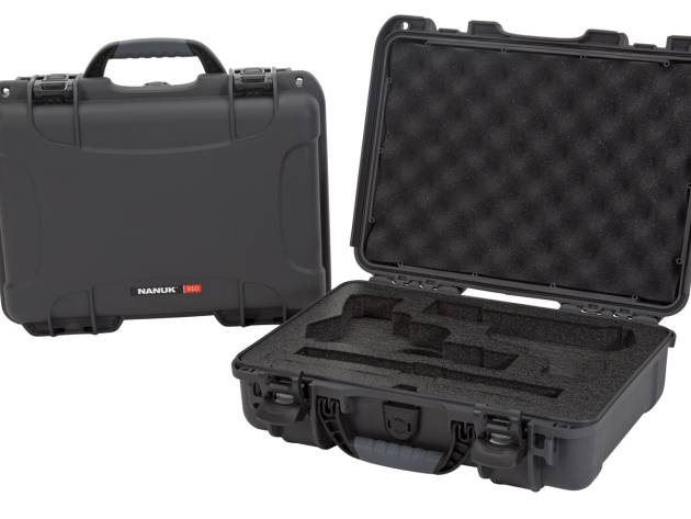 Nanuk 910CLASG7 910 Classic 2 Up Pistol Case Graphite Polymer w/ Latches & Closed-Cell Foam Padding 13.20" L x 9.20" W x 4.10" H Interior Dimensions