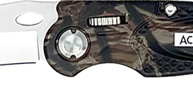 AccuSharp 704C Sport  3" Folding Plain Stainless Steel Blade/Camo Anodized Aluminum Handle Includes Belt Clip