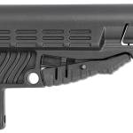 NcStar DLG-086 Classic Commercial Stock Black Polymer Adjustable Stock with Metal QD Bases & Rubber Butt Pad For Commercial Spec Buffer Tubes (Tube Not Included)